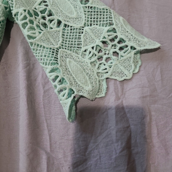 Emmelee Mint Green Lace Sheath Dress Size Large - Picture 3 of 9